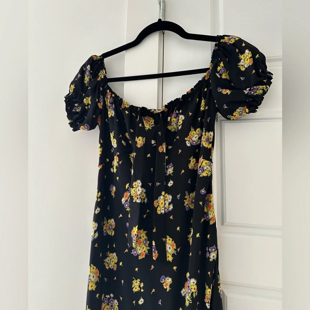 Alessandra Rich floral silk midi dress - Picture 2 of 6